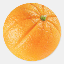 Orangenfrucht Runder Aufkleber