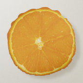 Orangenfrucht Rundes Kissen (Rückseite)