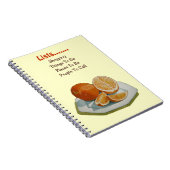 Orangenfrucht-Stillleben Erinnerung Notizblock (Rechte Seite)