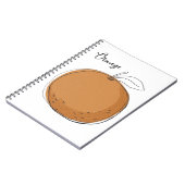 Orangenfrucht-Tasche Notizblock (Linke Seite)