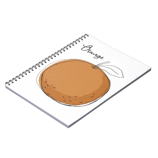 Orangenfrucht-Tasche Notizblock (Linke Seite)