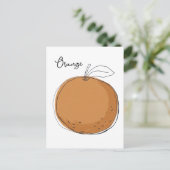 Orangenfrucht-Tasche Postkarte (Stehend Vorderseite)