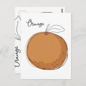 Orangenfrucht-Tasche Postkarte (Vorne/Hinten)