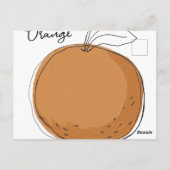 Orangenfrucht-Tasche Postkarte (Rückseite)