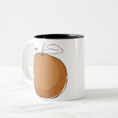 Orangenfrucht-Tasche Zweifarbige Tasse (Vorderseite Links)