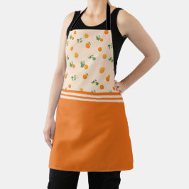 Orangenfrucht Zitrus klassisches Muster  Schürze
