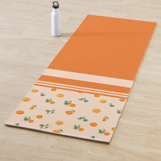 Orangenfrucht Zitrus klassisches Muster Yogamatte