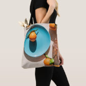 Orangenfrüchte auf Platte Tasche (Von Nahem)