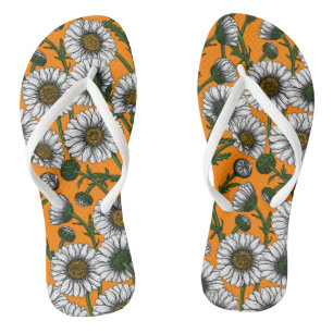 Orangenfrüchte Badesandalen