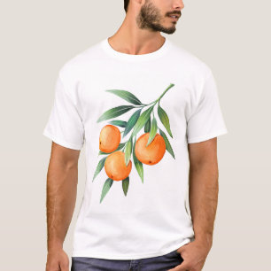 Orangenfrüchte in Aquarellfarben: Abgeschiedene Br T-Shirt