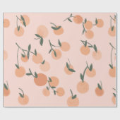 Orangenfrüchte in Wasserfarbe nahtlos Muster Geschenkpapier (Flach)