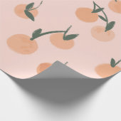 Orangenfrüchte in Wasserfarbe nahtlos Muster Geschenkpapier (Ecke)