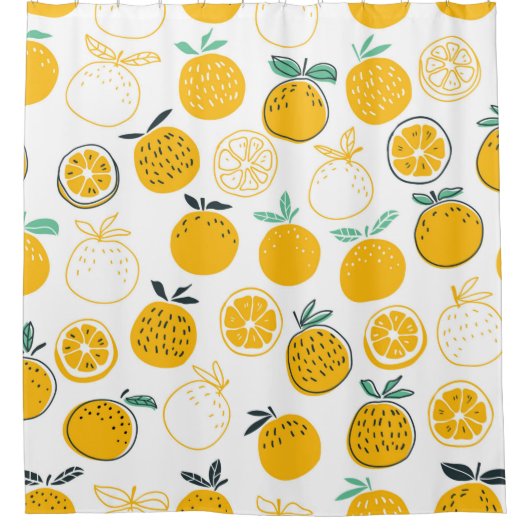 Orangenfrüchte nahtlos duschvorhang (Vorderseite)