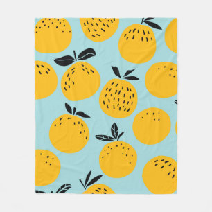 Orangenfrüchte nahtlos fleecedecke