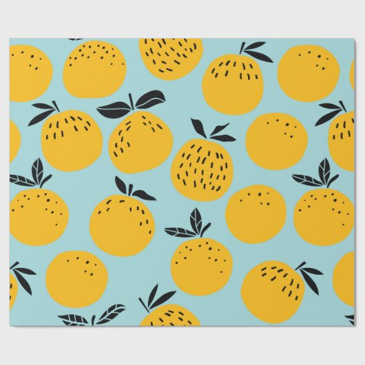 Orangenfrüchte nahtlos geschenkpapier (Flach)