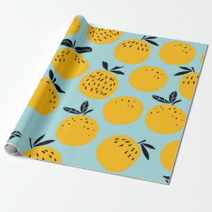 Orangenfrüchte nahtlos geschenkpapier