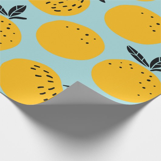 Orangenfrüchte nahtlos geschenkpapier (Ecke)