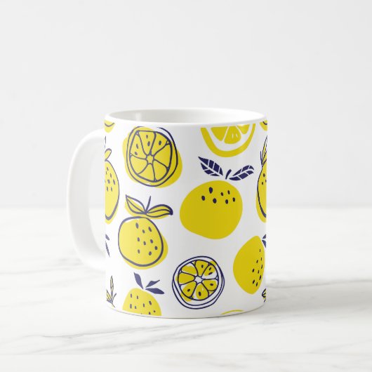 Orangenfrüchte nahtlos kaffeetasse (Vorderseite Links)