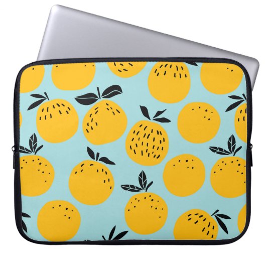 Orangenfrüchte nahtlos laptopschutzhülle (Vorderseite)