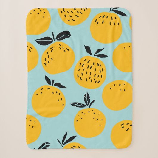 Orangenfrüchte nahtlos sherpadecke (Vorderseite)