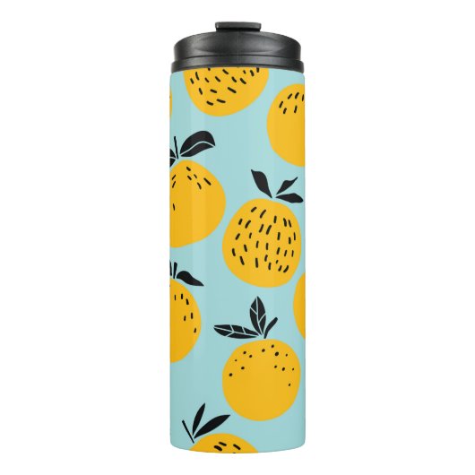 Orangenfrüchte nahtlos thermosbecher (Vorderseite)