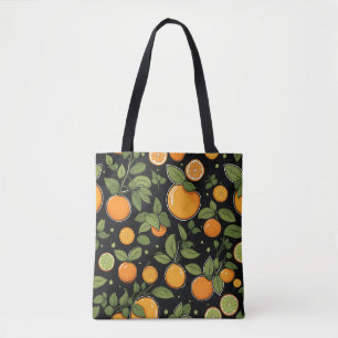 Orangenfrüchte und Blätter Tasche