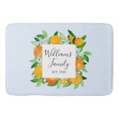 Orangenfrüchte und Blume Sommer Blütenpflanzliche Badematte (Vorderseite)