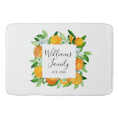 Orangenfrüchte und Blume Sommer Blütenpflanzliche Badematte (Vorderseite)