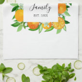 Orangenfrüchte und Blume Sommer Blütenpflanzliche Geschirrtuch (Gefaltet)