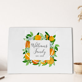 Orangenfrüchte und Blume Sommer Blütenpflanzliche Große Geschenktüte