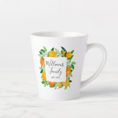 Orangenfrüchte und Blume Sommer Blütenpflanzliche Milchtasse (Rechts)