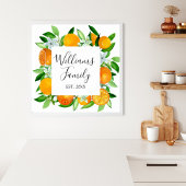 Orangenfrüchte und Blume Sommer Blütenpflanzliche Poster