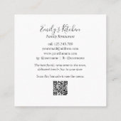 Orangenfrüchte und Blume Sommer Blütenpflanzliche Quadratische Visitenkarte (Rückseite)