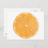 Orangenfruchtscheibe Postkarte (Vorne/Hinten)