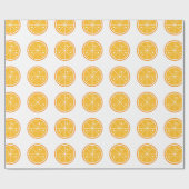 Orangenfruchtumhüllungspapier Geschenkpapier (Flach)