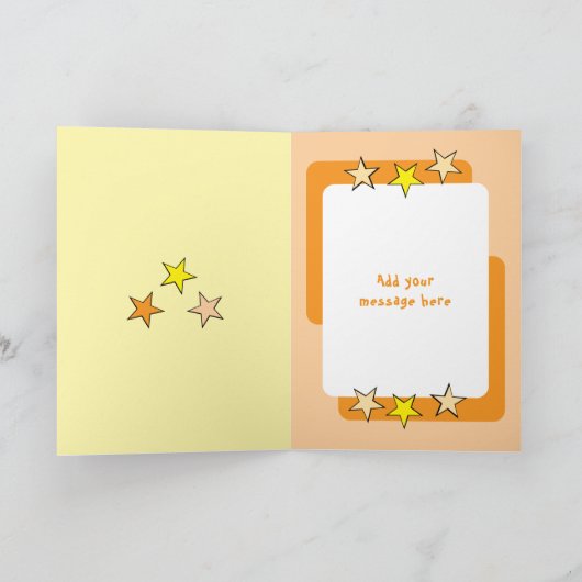 Orangengeburt Karte (Innenseite)