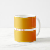 Orangengefälle BANNER + Ihr Text Kaffeetasse (VorderseiteRechts)