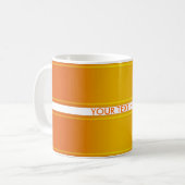 Orangengefälle BANNER + Ihr Text Kaffeetasse (Vorderseite Links)