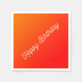 Orangengefälle - Geburtstag Napkins Serviette (Vorderseite)