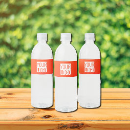 Orangengefälle Logo hinzufügen Wasserflaschenetikett