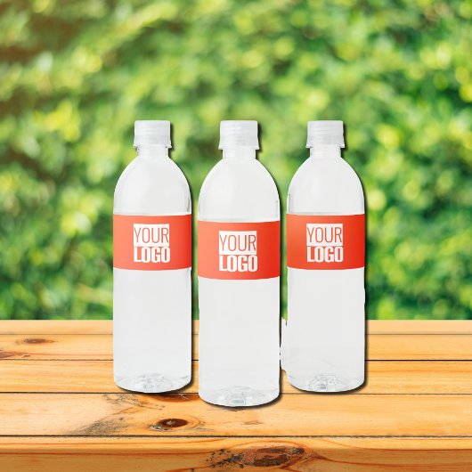 Orangengefälle Logo hinzufügen Wasserflaschenetikett