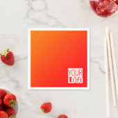 Orangengefälle Logo Servietten hinzufügen (Beispiel)