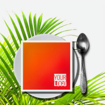 Orangengefälle Logo Servietten hinzufügen