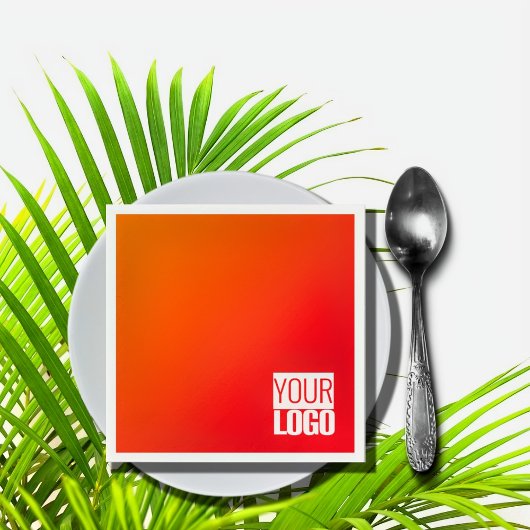 Orangengefälle Logo Servietten hinzufügen