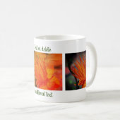 Orangengelbe Blumenfotografie Personalisiert Kaffeetasse (VorderseiteRechts)