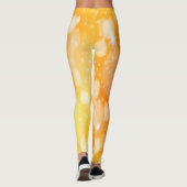 Orangengelbe Imitat Glitzer Leggings (Rückseite)