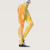 Orangengelbe Imitat Glitzer Leggings (Rechts)