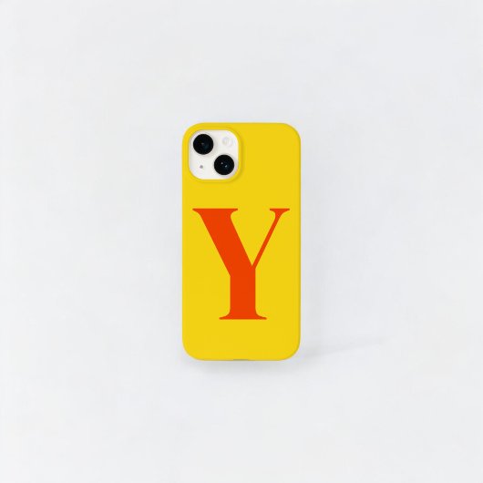 Orangengelbe initiale Personalisierte Monogramm Case-Mate iPhone Hülle