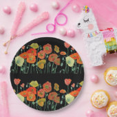 Orangengelbe Mohnblüte Blume Flora Pappteller (Party)