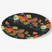 Orangengelbe Mohnblüte Blume Flora Pappteller (Schrägansicht)